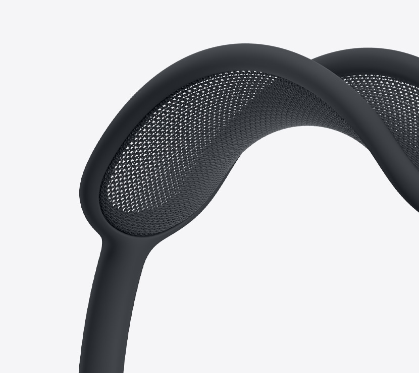 Ακουστικά AirPods Max 2, χρώμα μαύρο του μεσονυκτίου, λεπτομέρεια πλέγματος καλύμματος