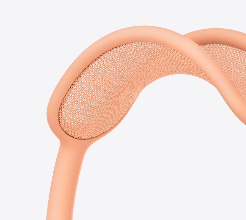 Ακουστικά AirPods Max 2, χρώμα πορτοκαλί, λεπτομέρεια πλέγματος καλύμματος