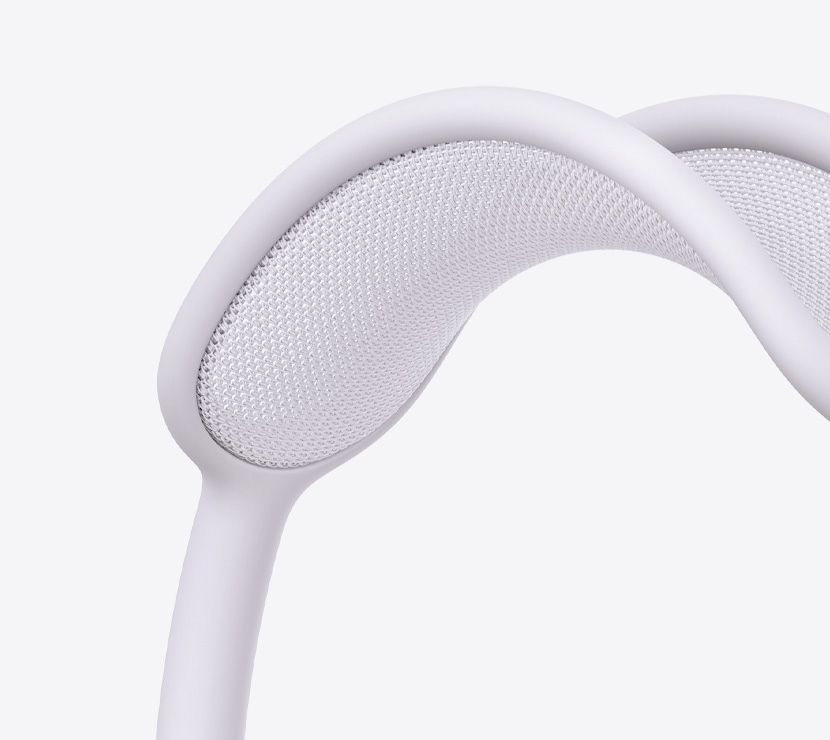 Ακουστικά AirPods Max 2, χρώμα μωβ, λεπτομέρεια πλέγματος καλύμματος