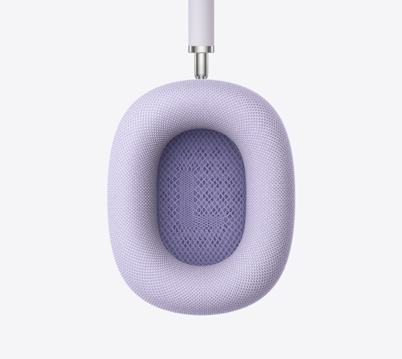 Ακουστικά AirPods Max 2, χρώμα μωβ, λεπτομέρεια εσωτερικής πλευράς μαξιλαριού αυτιού