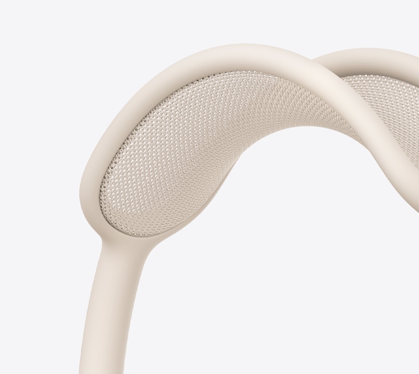 Ακουστικά AirPods Max 2, χρώμα λευκό της αστροφεγγιάς, λεπτομέρεια πλέγματος καλύμματος